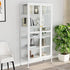 Lady Jillian -  Display Cabinet White 90x40x180 cm Steel and Tempered Glass